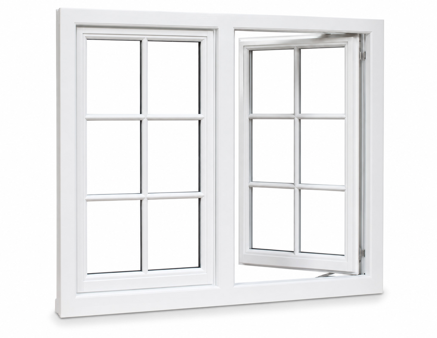 Finished casement and awning windows installed in a modern property